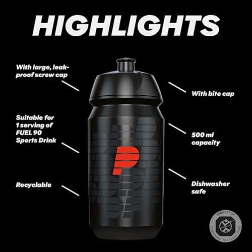 Powerbar - Sports Water Bottle - Leak-Proof & Dishwasher-Safe, BPA-Free - 500 ml - Black Line — view 4