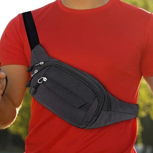Waist Fanny Pack - Portable Bum Bag, Travel Waist Bag | Lightweight Running Pack, Convenient Hip Pack for Jogging, Shopping, Outdoor Adventures, and Daily Use — view 3