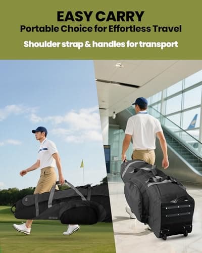 OutdoorMaster Padded Golf Travel Bag with Reinforced Wheels — view 6
