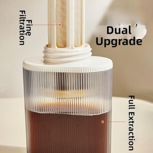 Portable Cold Brew Pot 300ml for Travel Office(Black) — view 6