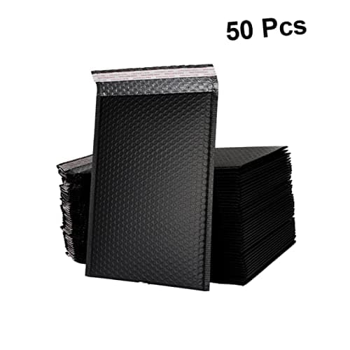 Black PVC Bubble Storage Bags 50 Pcs, Shockproof Tear Resistant — view 3