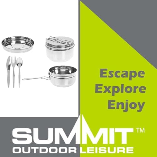 VFM e-Store - Tiffin Tin Stainless Steel Sectioned Hot Cold Food - Camping, Travel Holiday Accessories for Summer - 16cm X 16cm 6 Piece Set — view 4