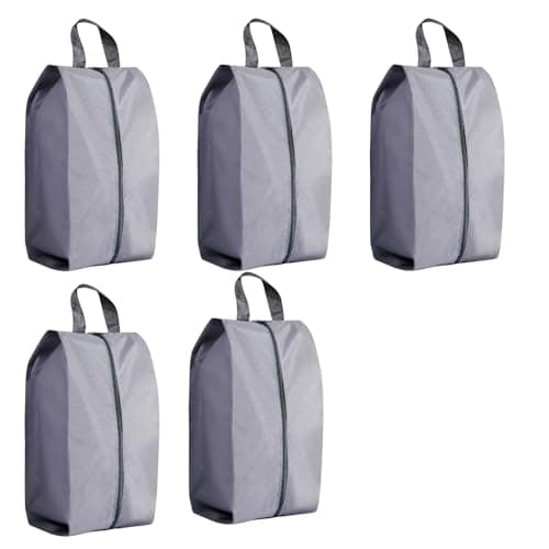 Travel Shoe Bags, 5PCS Shoe Bags for Travel, L Size Shoes Storage Bag, Unisex Shoe Pouch for Travel or Home Storage(Grey)