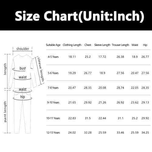 JiaYouLC Kids Base Layer Sets Thermal Compression Long Sleeve Top & Tights Winter Sports Warm Football Skins for Boys Girls Athletic Gym (Black, 9-10 Years) — view 2