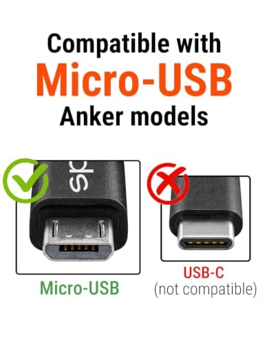 SPARKED Charger Cable for Anker Speaker Micro USB Charging Cable Wire UK — view 5