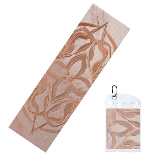 LHBWCVN Rose Gold Cooling Towel for Neck and Face 40"x12", Soft Breathable Chilly Towel, Gym Towels with Waterproof Bag & Carabiner, Cooling Rags Neck Wraps for Sports Ice Towel