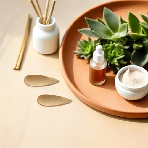 20pcs Bamboo Face Cream Spatula for Creams and Lotions, Beige — view 5