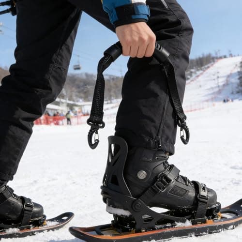Operitacx 2pcs Adjustable Ski Boot Carrier Strap with Reflective Handle — view 5