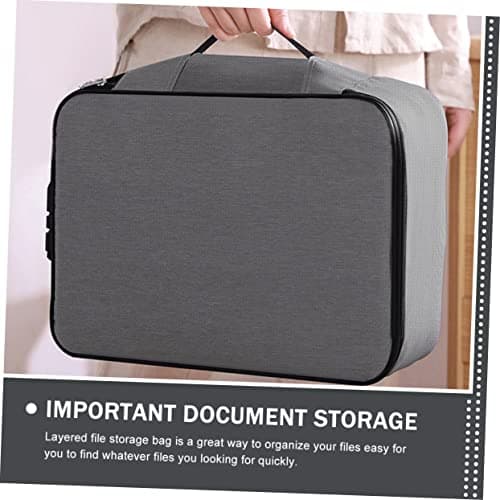 Warmhm Lockable Document File Organizer Oxford Cloth Large Capacity Box — view 2