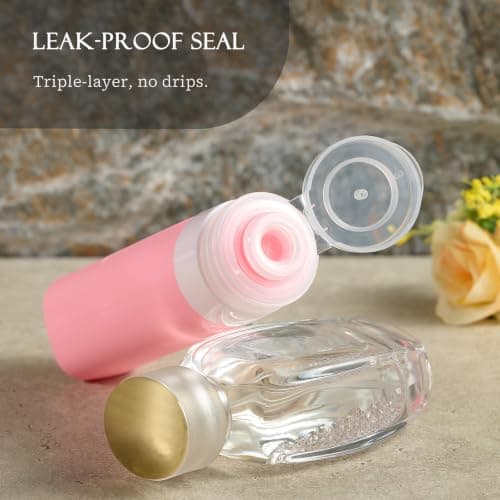 INSFIT Travel Bottles for Toiletries, 17 Pack Leakproof Travel Size Toiletries, Airplane Travel Essentials, Holiday Essentials for Women and Men with Labels/Clear Bag — view 3