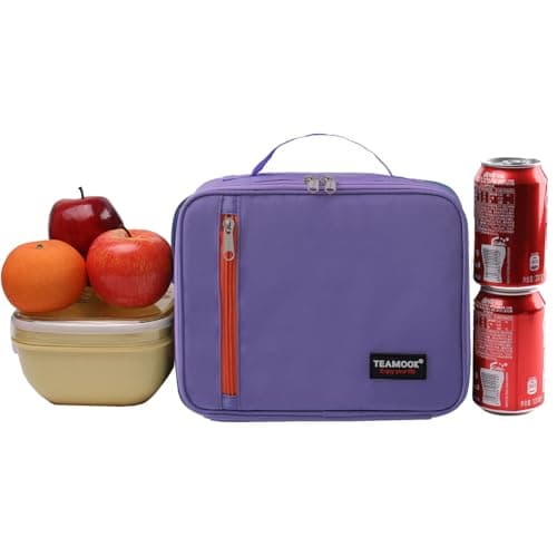 TEAMOOK Lunch Bag Insulated Lunch Box Cool Bag for Adults and Kids 5L Purple — view 5