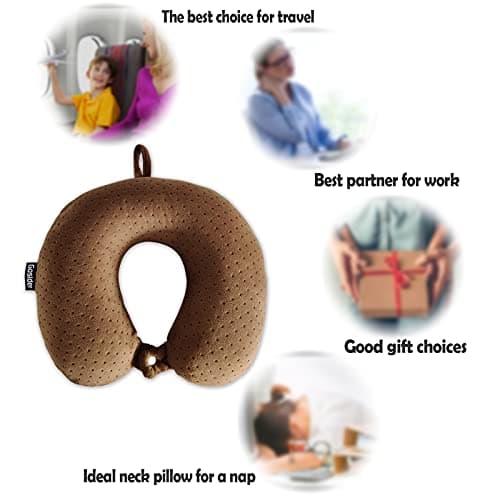 Gosider Memory Foam Travel Pillow Comfortable Travel Neck Pillow U Shape Support Neck and Head to Relieve Fatigue Portable Neck Pillow Suitable for Planes, Trains, Self-Driving Cars — view 5