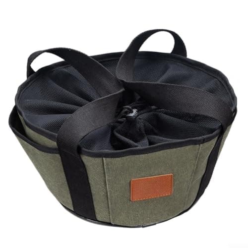 Posheliox Dutch Oven Storage Bag Heavy Duty Canvas Carry Case