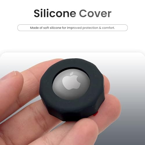 Waterproof Adhesive Silicone Tracker Holders – 4 Pack Protective Mounts with Strong Sticker – Compatible with Bluetooth Tag Devices – for Pets, Wallets, Phones, Cars & More (Black) — view 3