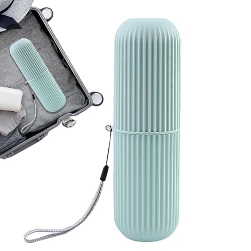 Travel Toothbrush Storage - PP Portable Wash Cup Organizer Large Capacity, Multifunction Hygiene Carry Case Container, Compact Personal Care Packing Solution, Split Design Case with Separate Dry Wet S