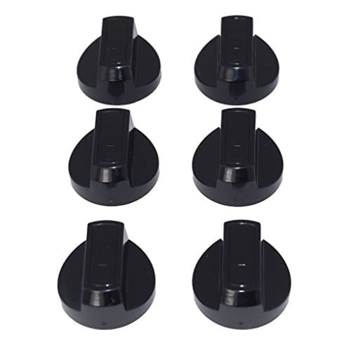 Ufixt Universal Cooker Control Knobs | 6 Pack Black Oven Dial Kit | Includes 18 Adapters for All Shaft Sizes | compatible with AEG Beko Bosch — view 4