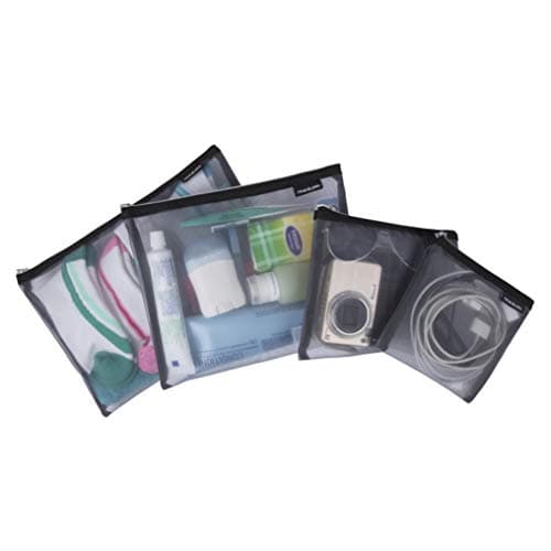 Travelon Set of 4 Mesh Bags, gray, 9.5 x 12.75 x 0.5, Travelon Mesh Bags 4 Pack
