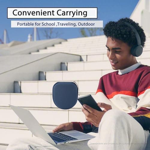 Case Compatible with Sony WH-CH520N WH-CH720N, and JBL 510BT 520 BT 720BT 770 NC 760 NC 670 NC Wireless Noise Cancelling Headphones, Portable Travel Headphone Storage Cover Bag (Blue) — view 6
