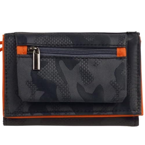 RED X Boys Teenagers Nylon Camouflage Sports Wallet Secure Strap (Graphite) — view 2