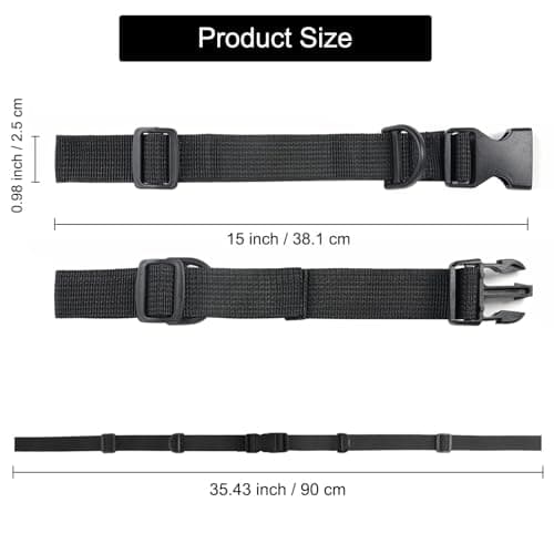 2 Pieces Backpack Strap, Adjustable Rucksack Chest Straps with Clips — view 3