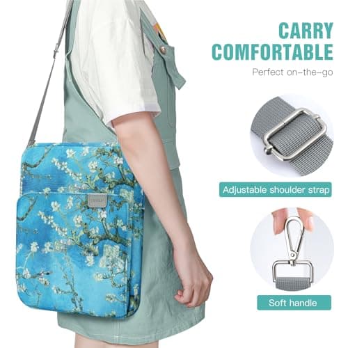 TiMOVO 9-11" Tablet Sleeve Bag Carrying Case with Strap, Apricot Blossom — view 5