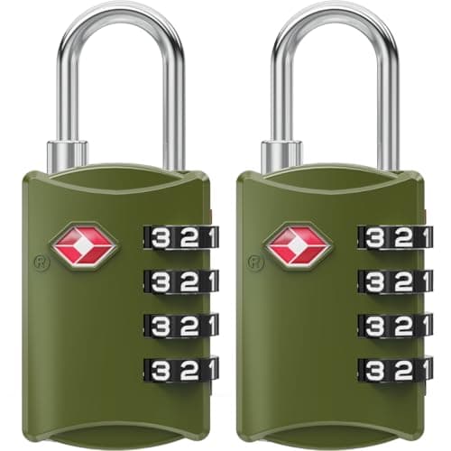 NovLock Suitcase Padlocks, TSA Approved Luggage Locks, Travel Padlocks