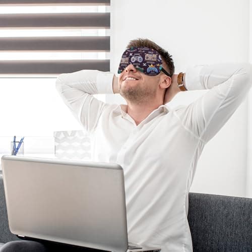 TeTupGa 2 Pack Sleeping Eye Mask, Guys Blackout Sleeping Mask for Kids Adult Children's Travel Eye Mask Eye Cover Blindfold for Game — view 5