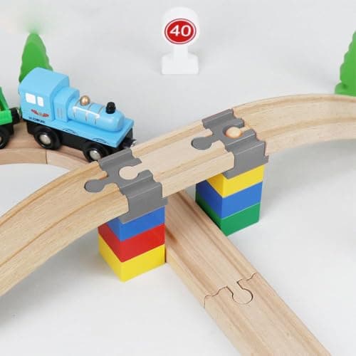 Wooden Train Track Connectors – 10PCS Adapters | Universal Fit — view 3