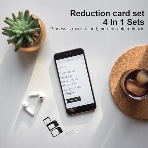 3-in-1 SIM Card Adapter Kit, Sim Adapter Set, SIM Tool kit,4 Pcs (Black) ﻿ — view 6