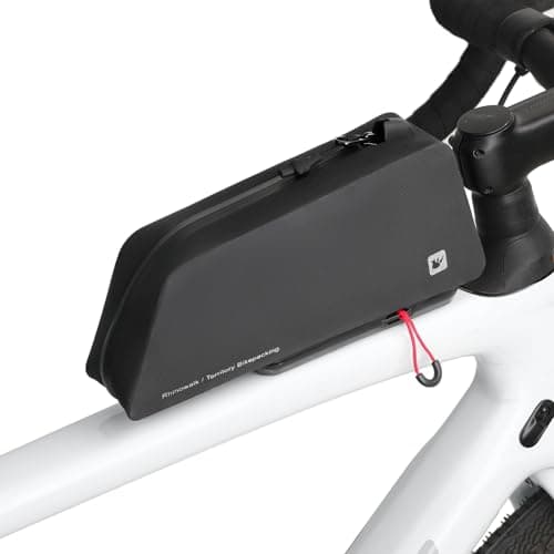 Abamita Bicycle Top Tube Bag Waterproof 1 L Bicycle Frame Bag with Quick Release Hardshell Seamlessly Welded Watertight Zipper, Dual Mount for Road Bike, MTB & Gravel Bike