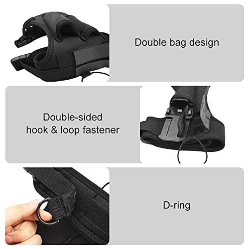 Neoprene Leg Strap,Adjustable Scuba Diving Knife Wrap Sheath with 2 Pockets for Hiking Rafting Boating Fishing Snorkeling（Not Include Knife) — view 2