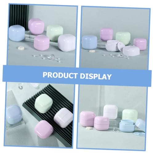 Healeved 4pcs 50g Refillable Plastic Cream Jars, Travel Size Cosmetic Containers for Lotion, Moisturiser and Skincare, Portable Reusable Pots for Travel and Dating — view 3