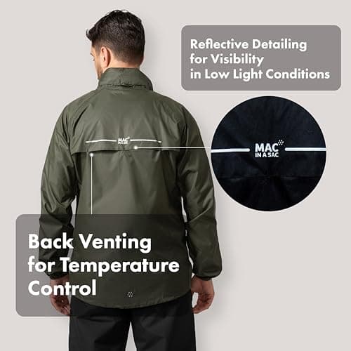 Mac in a Sac Origin II Waterproof Packable Jacket Unisex, Khaki, L — view 2