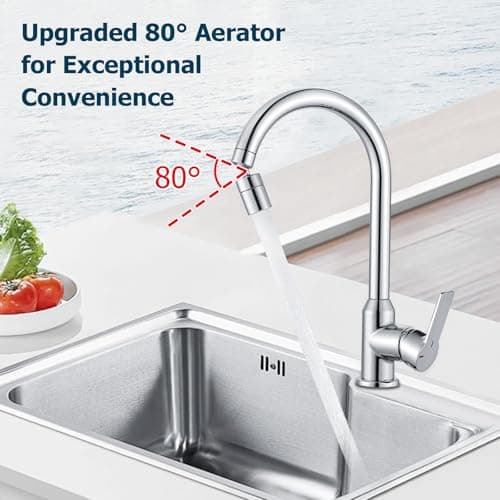 Peppermint Tap Aerator Chrome 80° Adjustable with 2 Functions for FM22/M24 — view 2