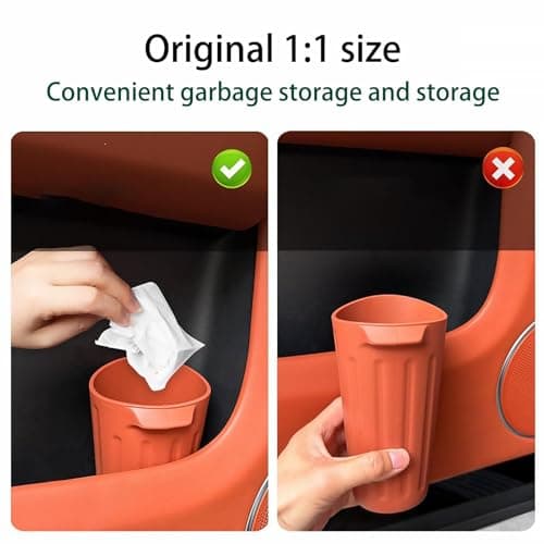 Car Garbage Can, Silicone Waste Organizer, Small Door Bin — view 4
