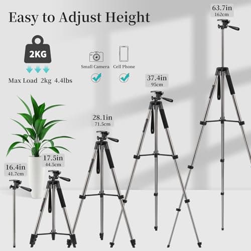 JOILCAN 63" Tall Phone Tripod with Wireless Remote for iPhone 17/16/15 — view 2