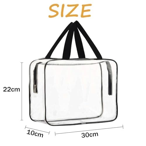 Multifunctional 3-Pack Large Transparent Toy Storage Bags With Reusable Clear Compartments, Portable Travel Luggage, Waterproof Transparent Small Handbag Purse — view 2