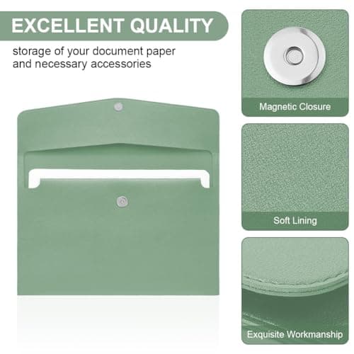 OFFCUP Leather Envelope Documents, 2pcs A4 File Folder, PU Document Bag — view 3