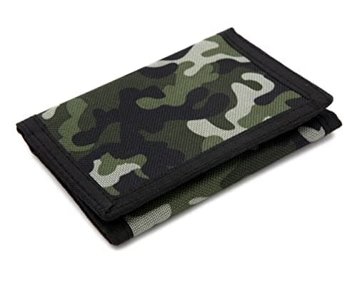 Canvas Wallet,Camouflage Wallets for Boys Vans Sport Wallet Trifold Camo Coin Purse with Magic Sticker +Zipper Pocket+Metal Sanp for Kids Boy Teen Christmas Birthday Gift — view 6