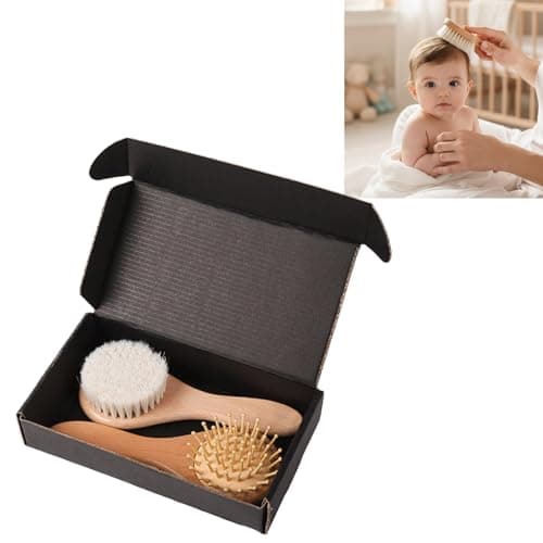 Comb and Bath Brush Set, Soft Wool Bristles, D — view 2