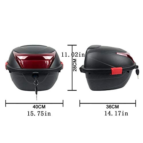 DFGHNBVC Universal Motorcycle Top Box - Trunk Luggage for Scooters, Motorcycles, Mopeds Atvs - Ideal for Touring Travel,Rose Gold — view 6