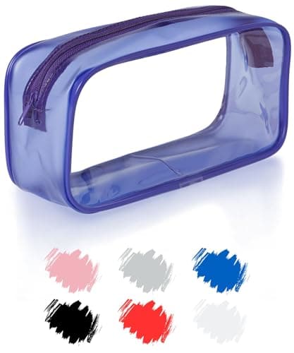 Purple Projekt Large Clear Pencil Case for Girls Back to School