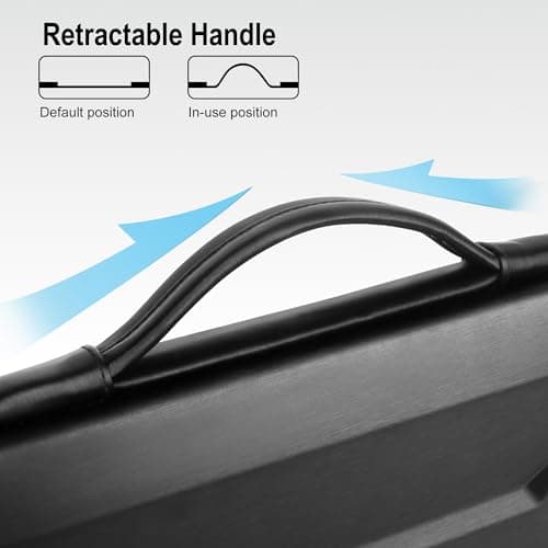 DOMISO 15.6-16 Inch Laptop Hard Case,Waterproof Shockproof Hard Shell Laptop Sleeve Protective Bag with Retractable Handle for Macbook Pro 16/Lenovo ThinkPad/HP ENVY/Dell XPS, Black — view 5