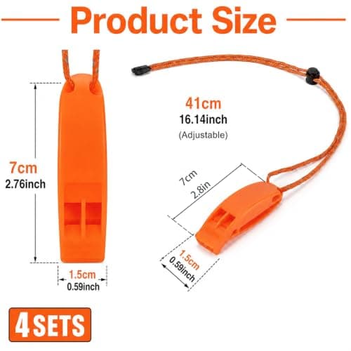 MIAOYIMIZWJ 4Pcs Emergency Lifeguard Whistle, Loud Plastic Safety Whistle — view 2