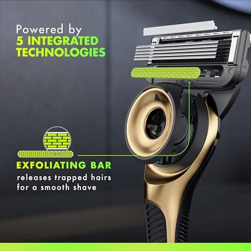 GilletteLabs with Exfoliating Bar, Razor for Men, 1 Handle Plus 5 Blades — view 3