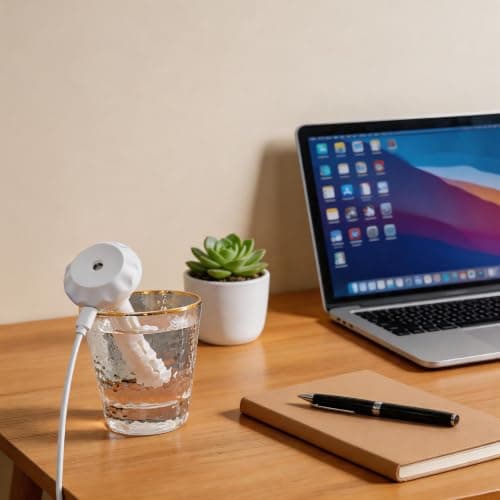 Portable USB Humidifier - Travel Humidifier Ultrasonic Cool Mist, Bottle-Compatible Design, Adjustable Mini Air Diffuser for Bedroom, Office, Car & Travel — view 5