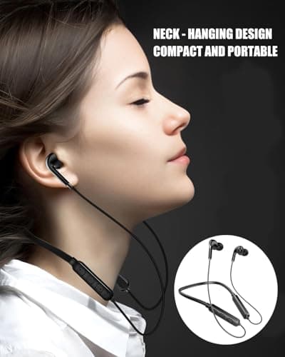Bluetooth Neckband Earphones with Microphone，Earphones wireless Bluetooth — view 5