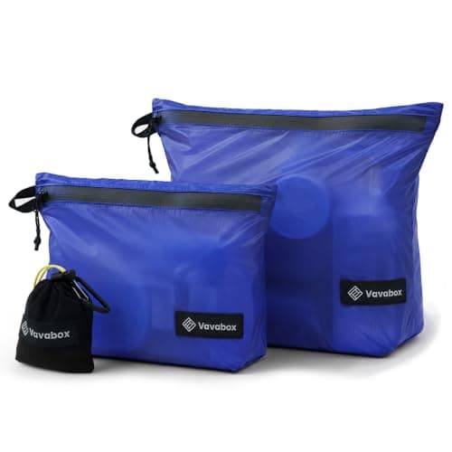 Vavabox Lightweight Toiletry Bags for Travel, Wash Bag Set Compact (Blue)