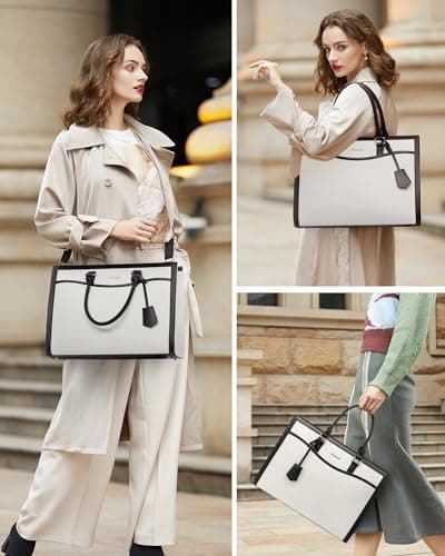 LOVEVOOK Laptop Bags for Women 15.6 Inch, Large Ladies Work Tote — view 2