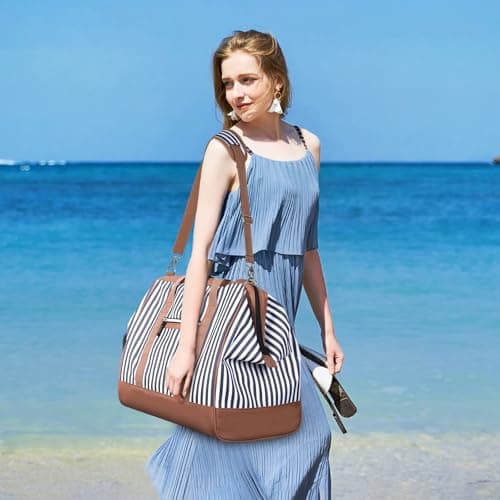 Lekesky 45L Travel Bag, Weekend Overnight Bags for Women, Shoes Compartment — view 2